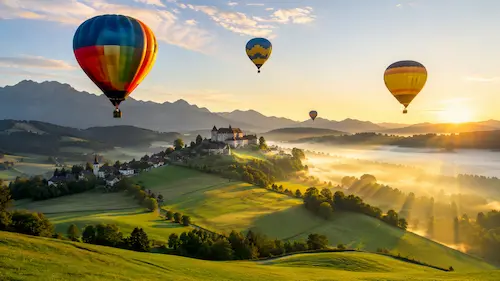 Herbstliche Schweizer Bergtäler mit warmen Farben